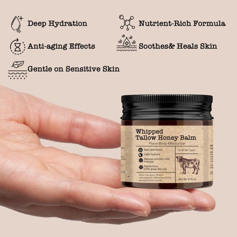 Beef Tallow Honey Skin Balm