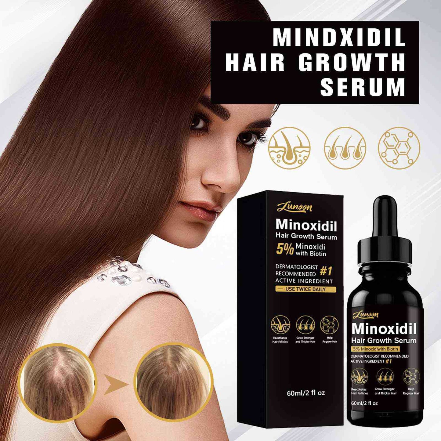 Minoxidil Hair Growth Essence Serum