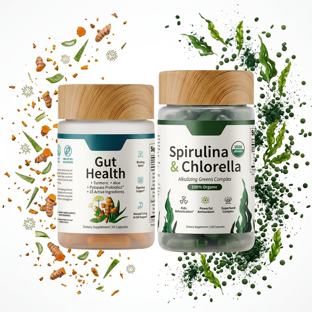 Spirulina Chlorella Chlorophyll Capsules